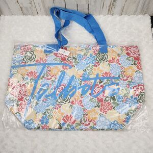 Talbots Floral Canvas Tote Bag Multicolored